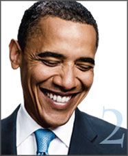president barack obama laughing with eyes closed